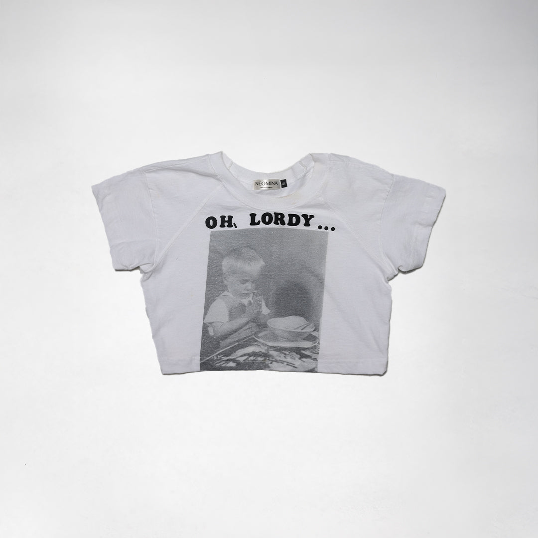 Oh Lordy Essential RW Crop Tee - Small