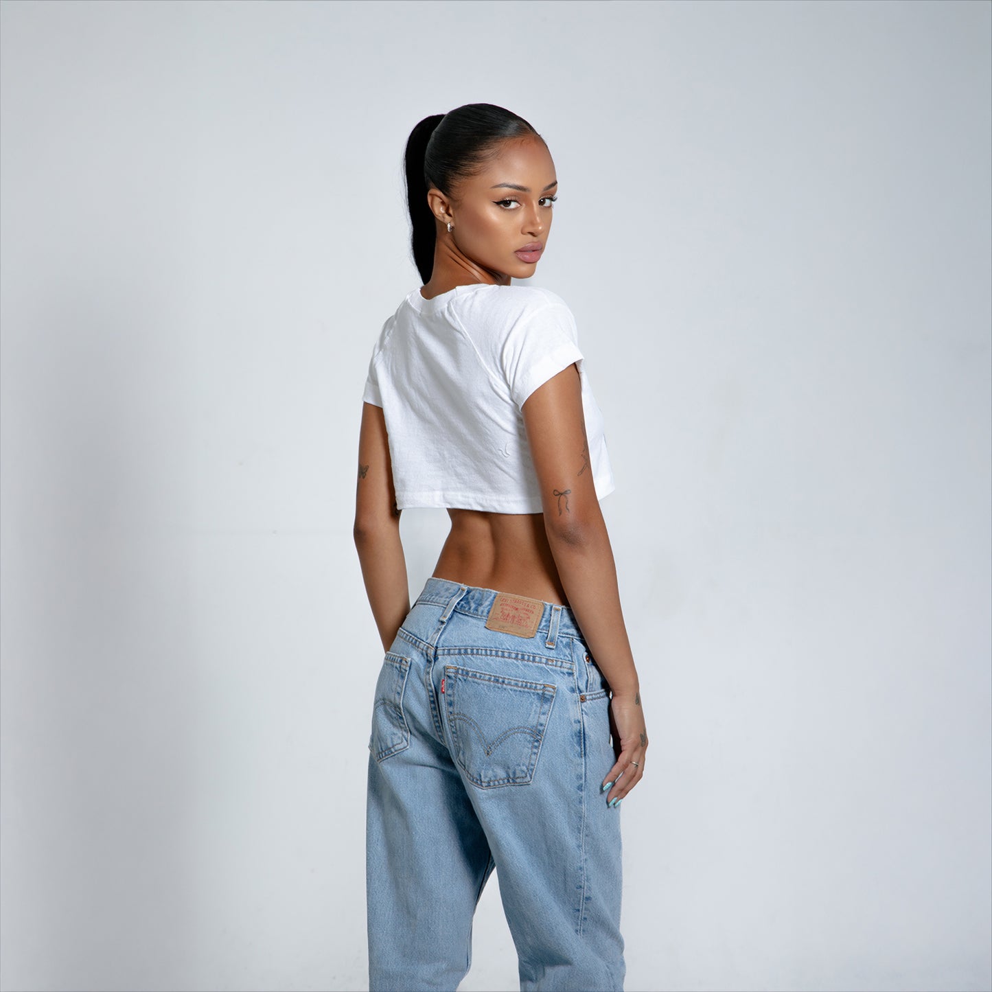Oh Lordy Essential RW Crop Tee - Small