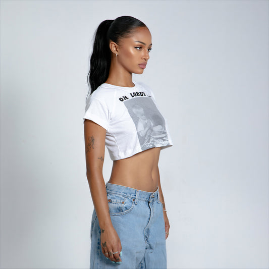 Oh Lordy Essential RW Crop Tee - Small