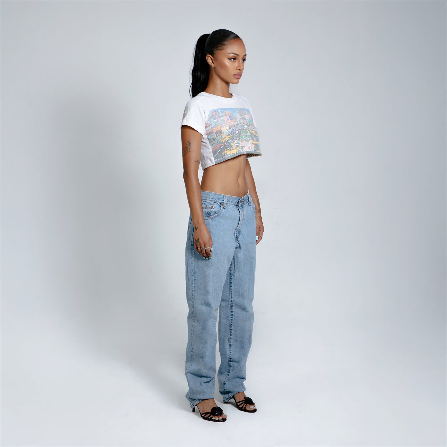 New York City Essential RW Crop Tee - Small
